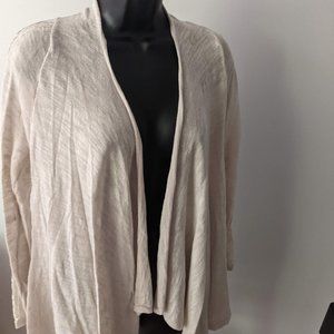 Lightweight Summer Cardigan with Full Sleeves Lace Beige, Women's size - XS